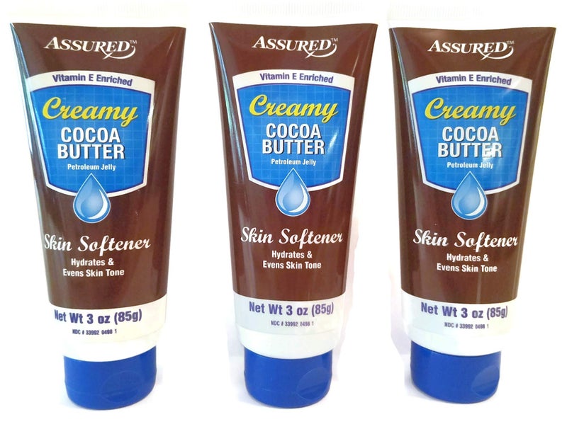 ASSURED Creamy Cocoa Butter Petroleum Jelly Vitamin E Enriched, 3 oz (Pack of 3) - Image 1